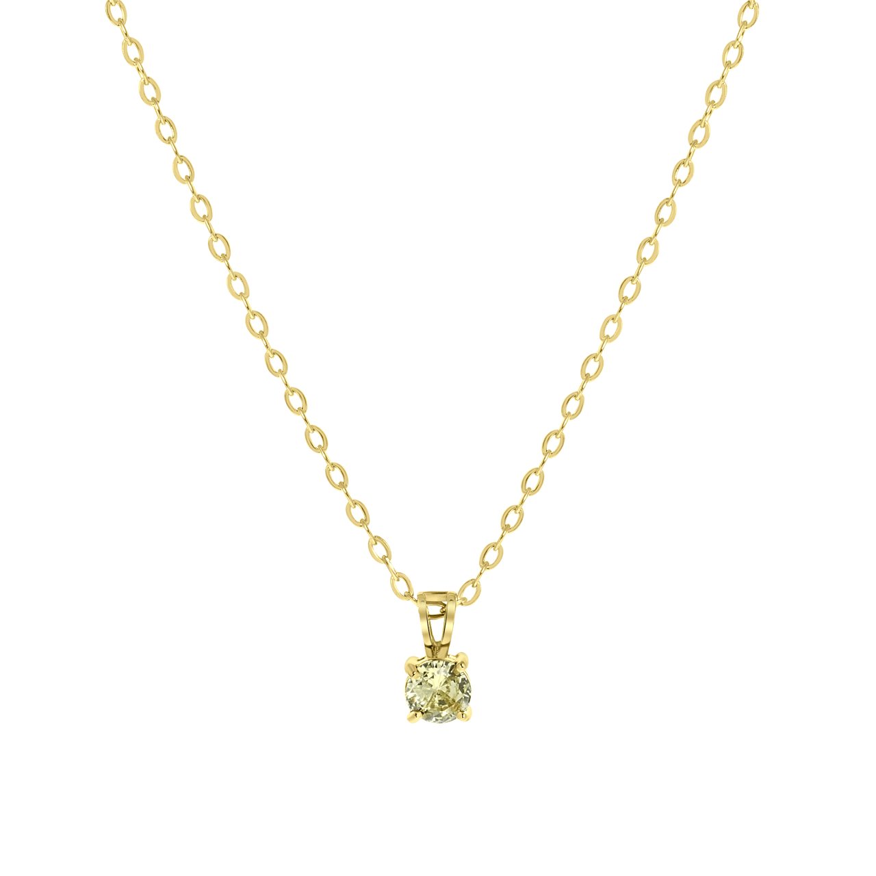 Stalen goldplated ketting&hanger geboortesteen