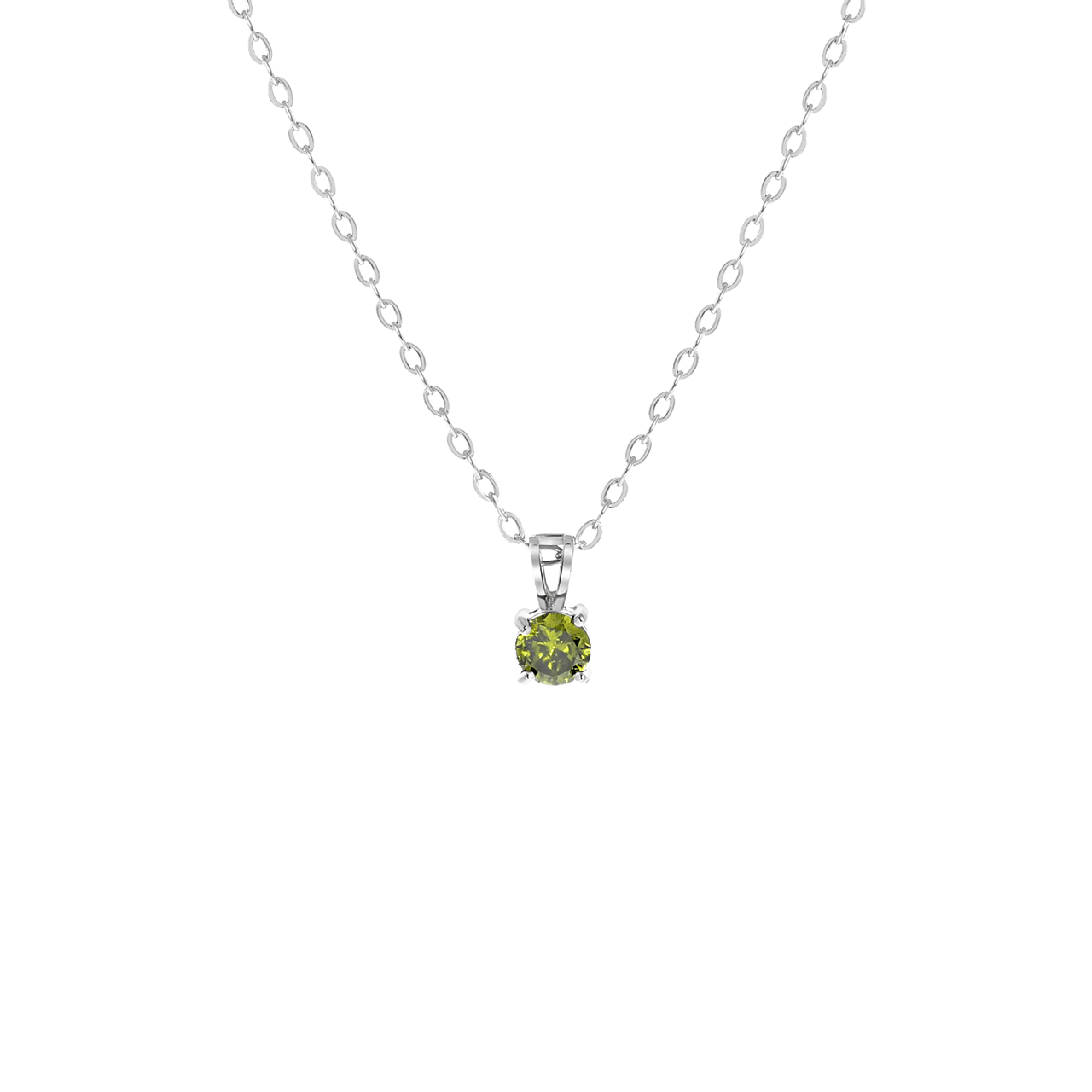 Stainless steel ketting&hanger geboortesteen