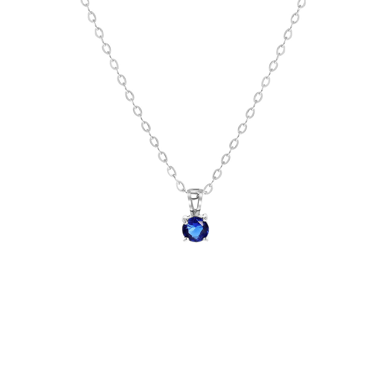 Stainless steel ketting&hanger geboortesteen