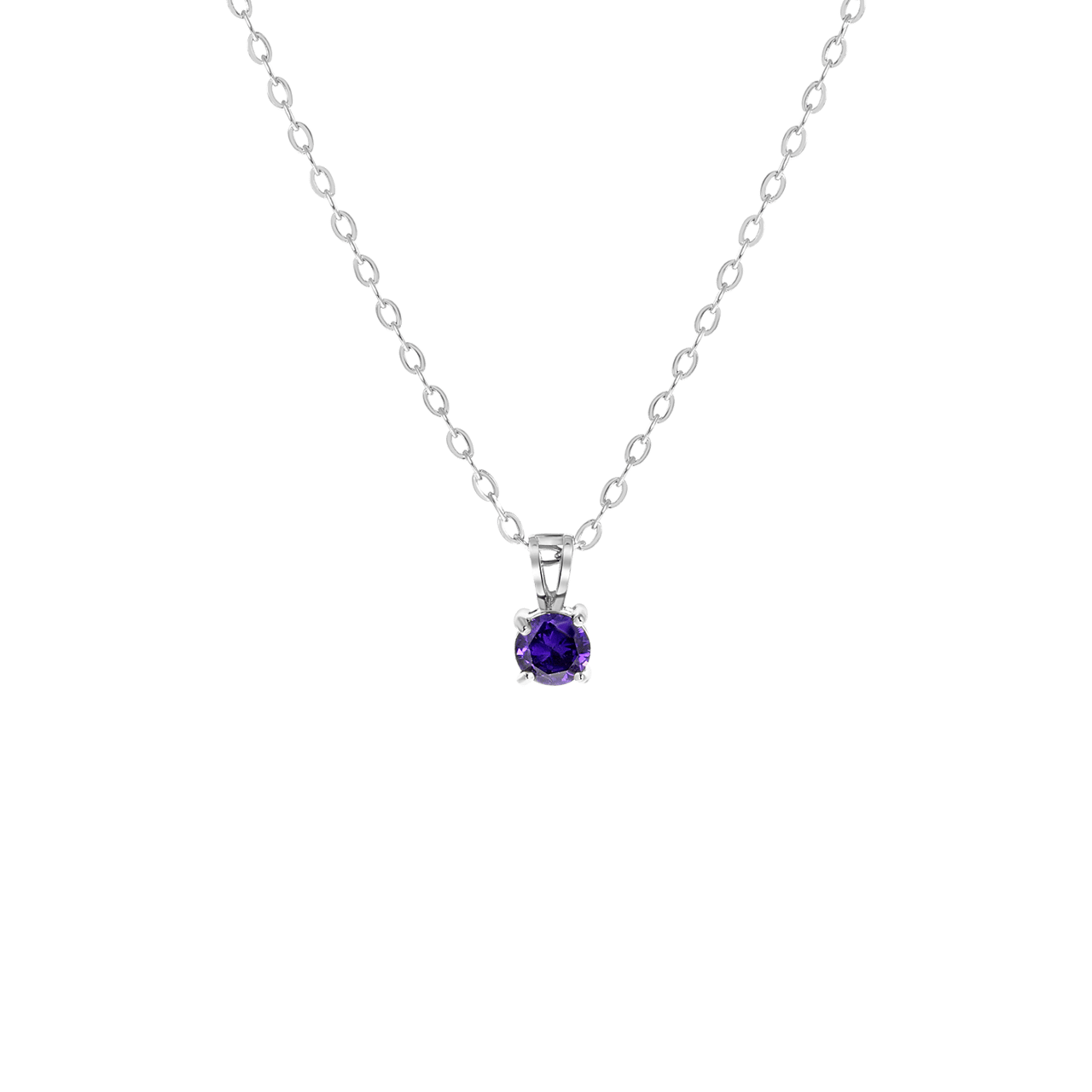 Stainless steel ketting&hanger geboortesteen