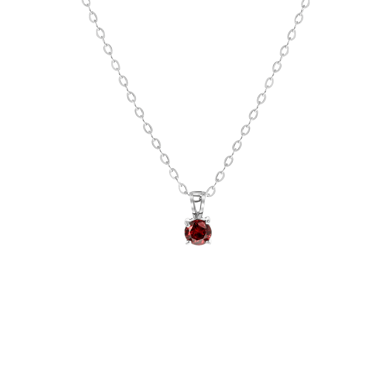 Stainless steel ketting&hanger geboortesteen