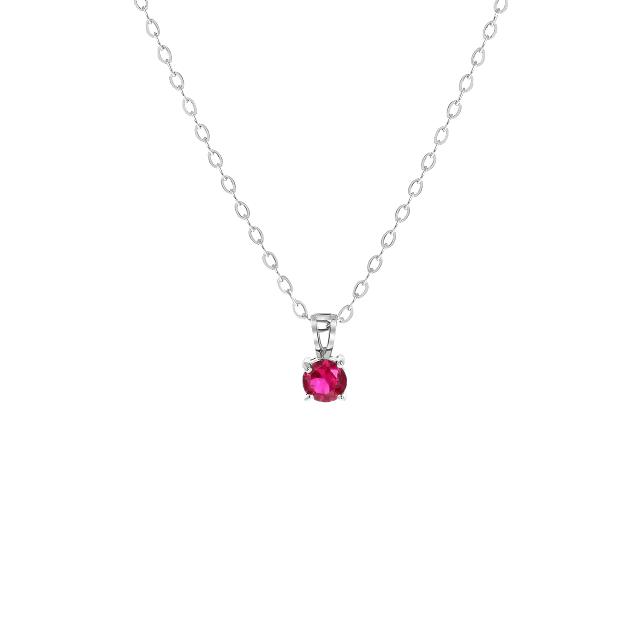 Stainless steel ketting&hanger geboortesteen