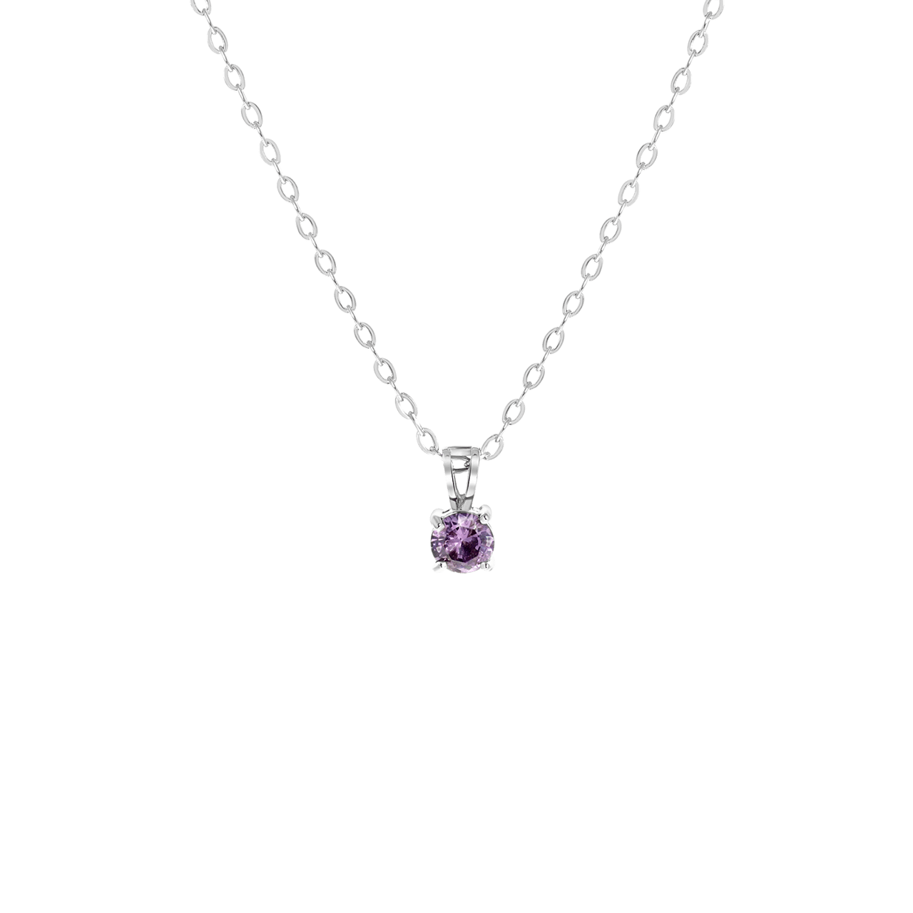 Stainless steel ketting&hanger geboortesteen
