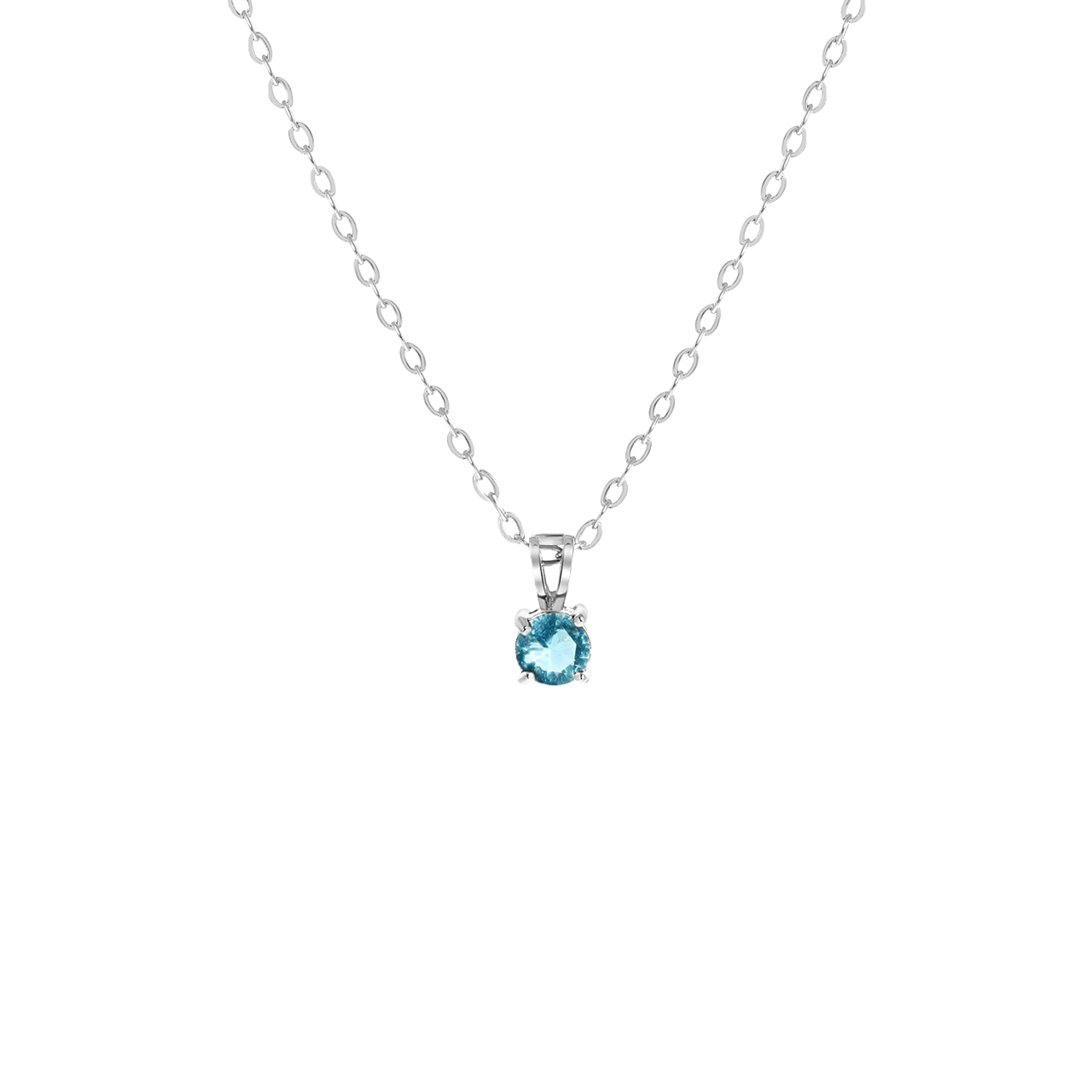 Stainless steel ketting&hanger geboortesteen