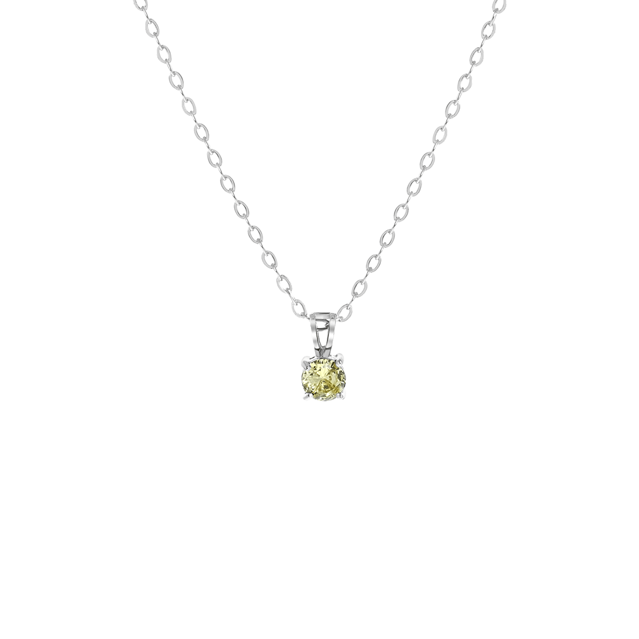 Stainless steel ketting&hanger geboortesteen