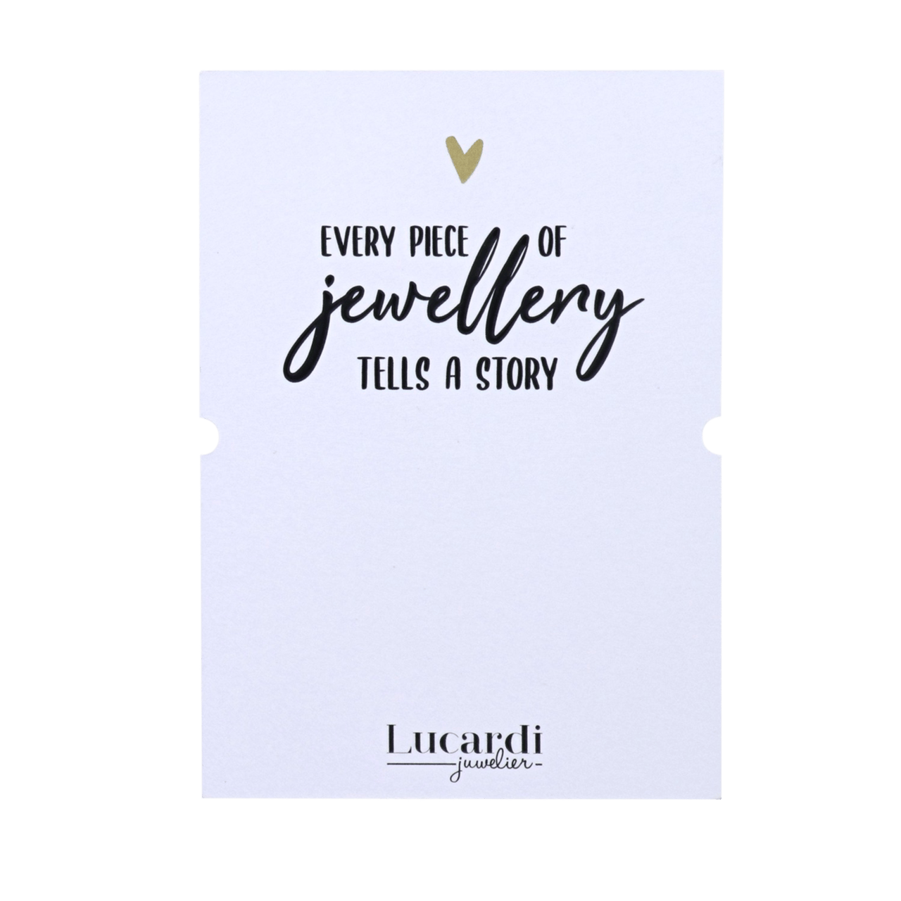 Kaartje EVERY PIECE OF .. met envelop voor armband