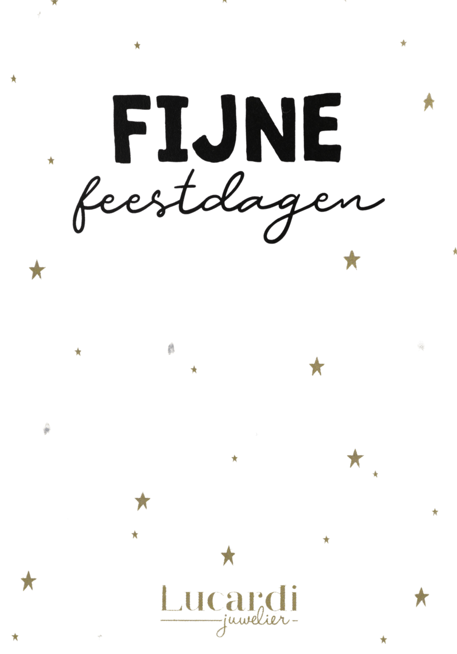 Karte FIJNE FEESTDAGEN (Schöne Feiertage) mit Umschlag für ein Armband