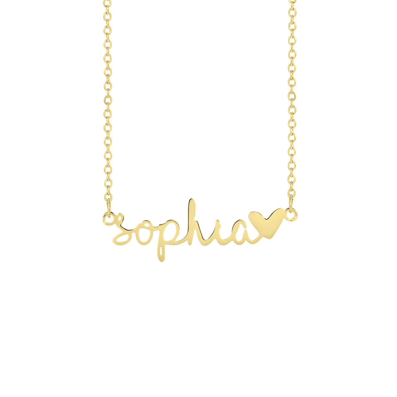 Stainless steel goldplated naamketting