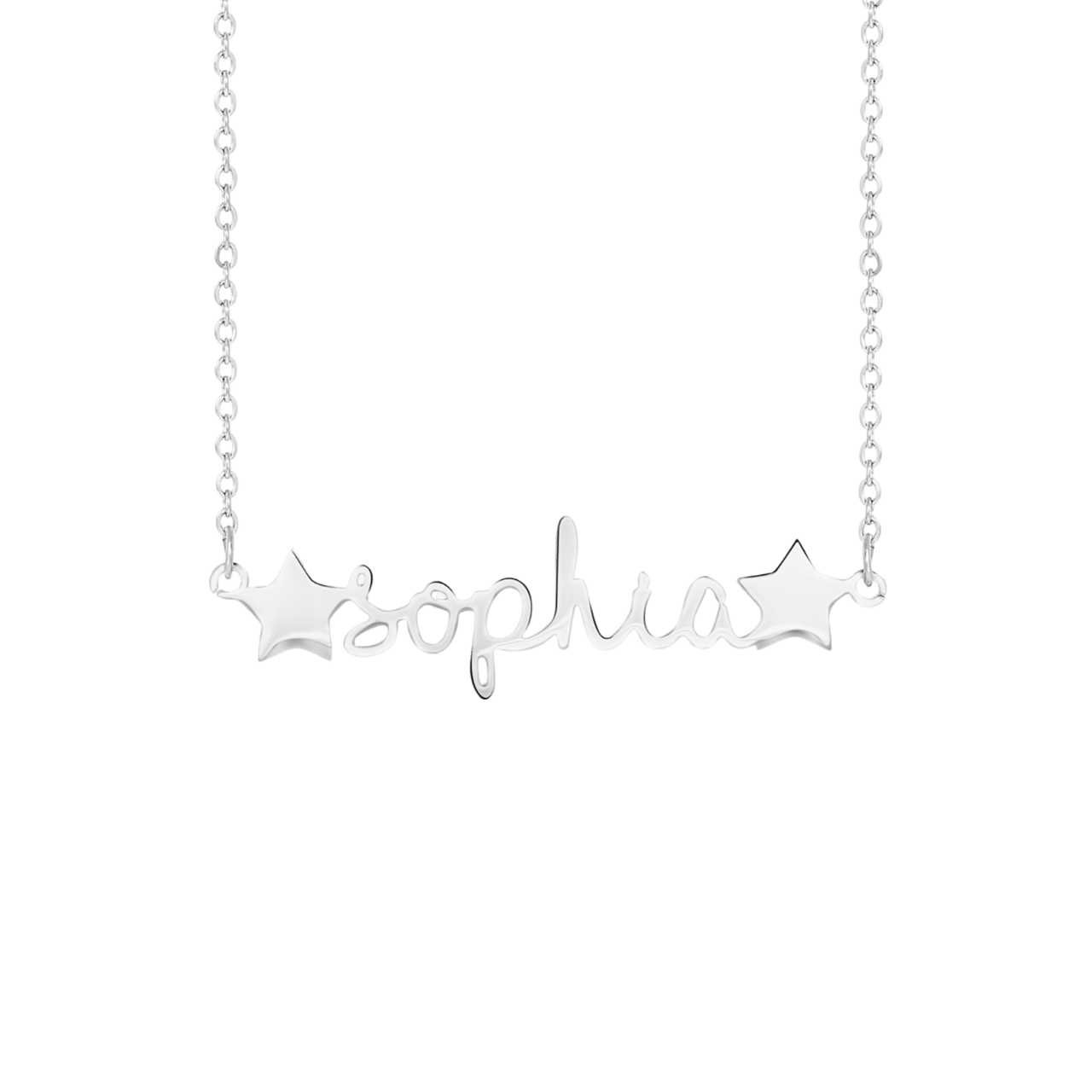 Stalen naamketting