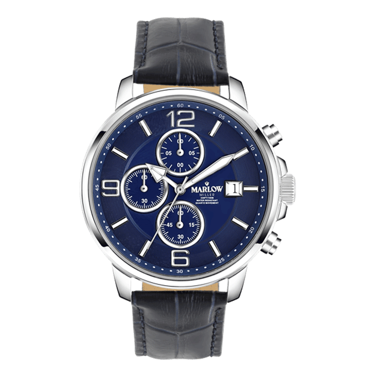 Marlow Miller Chronograf Armbanduhr mit Lederarmband