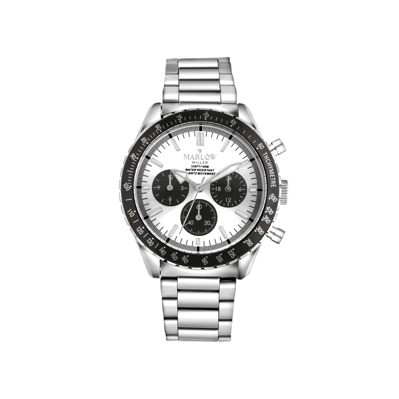 Marlow Miller Chronograf Armbanduhr mit Edelstahlarmband