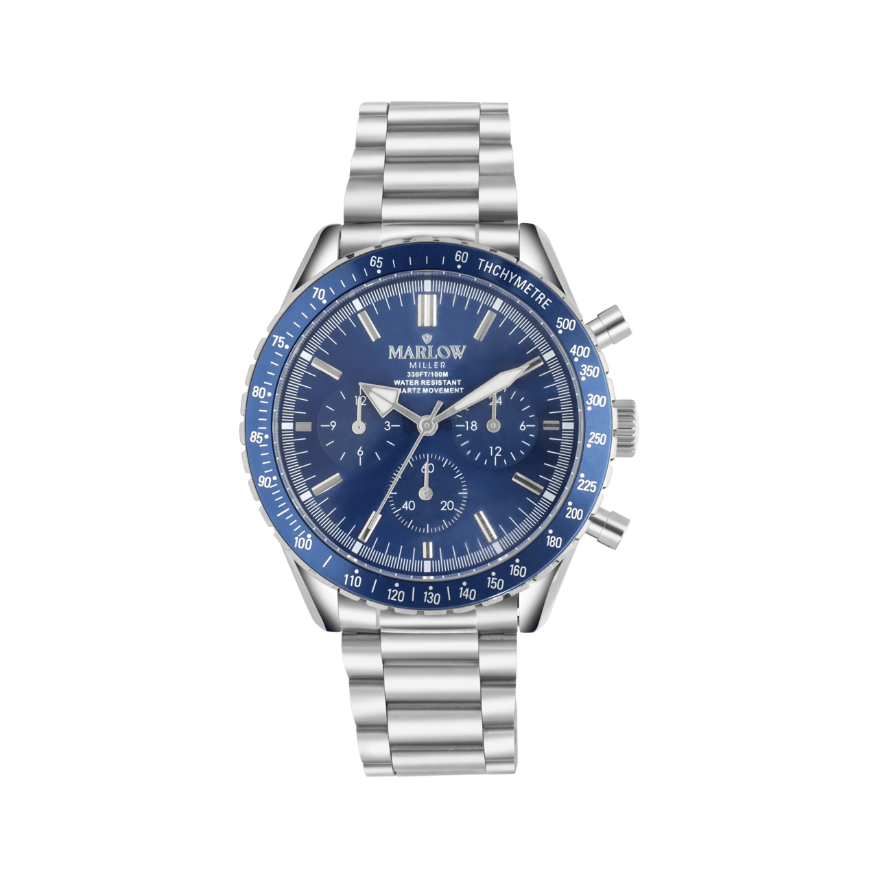 Marlow Miller Chronograf Armbanduhr mit Edelstahlarmband
