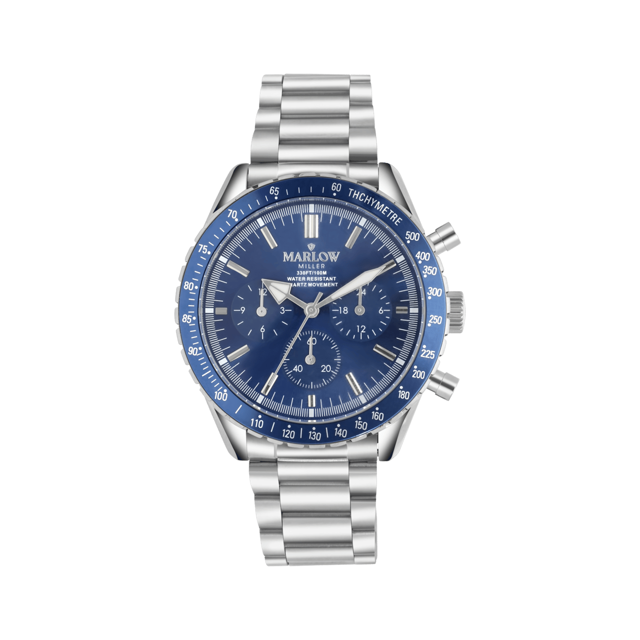 Marlow Miller chronograaf horloge met stainless steel band