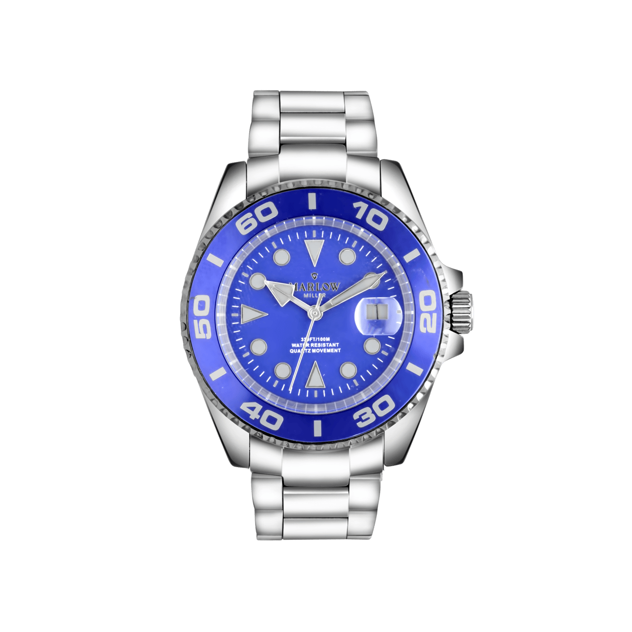 Marlow Miller Heren Horloge Zilverkleurig