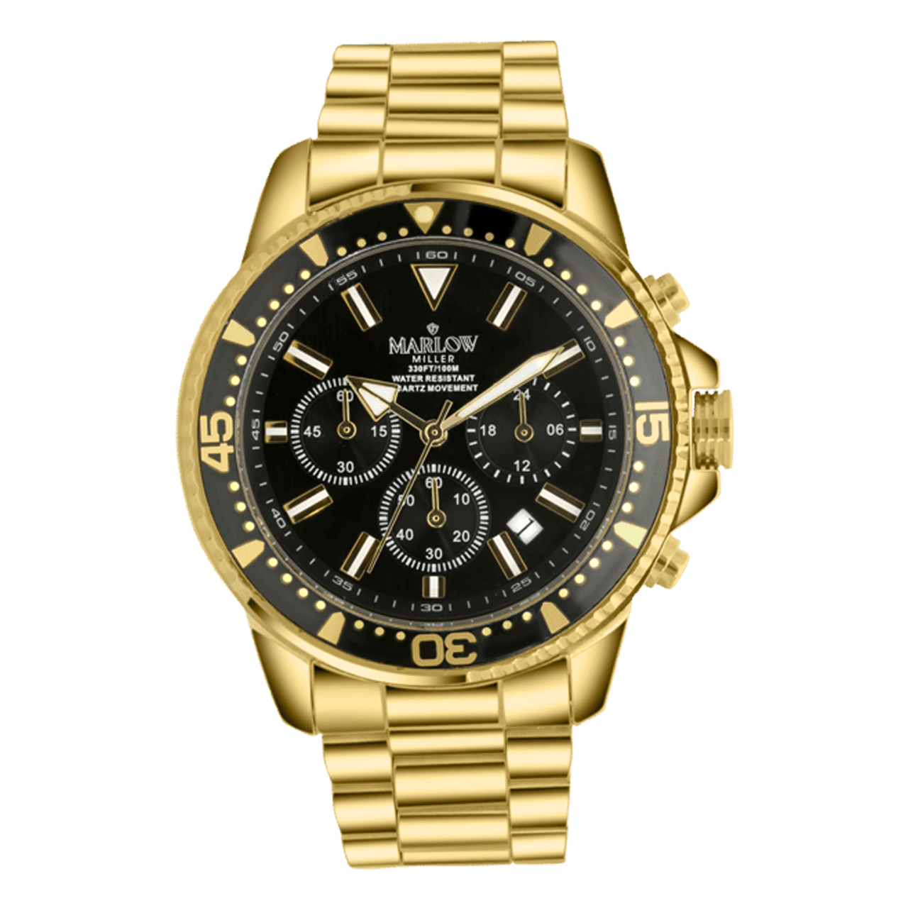 Marlow Miller Armbanduhr mit goldfarbenem Edelstahlarmband