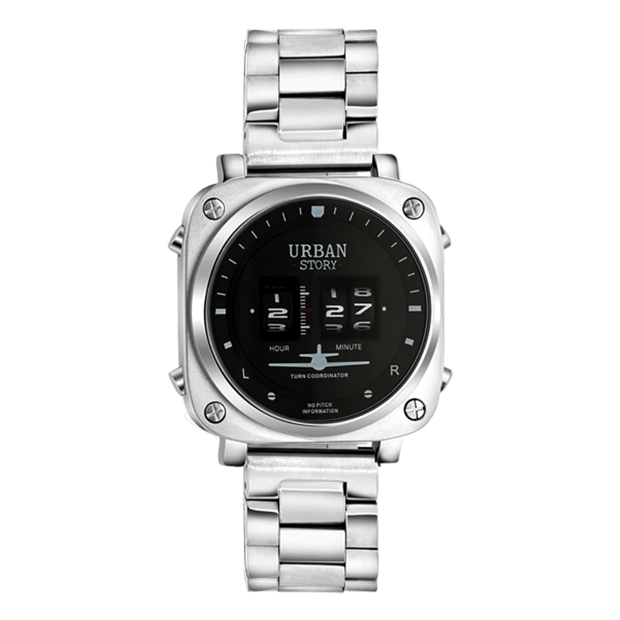 Urban Story horloge met stainless steel band