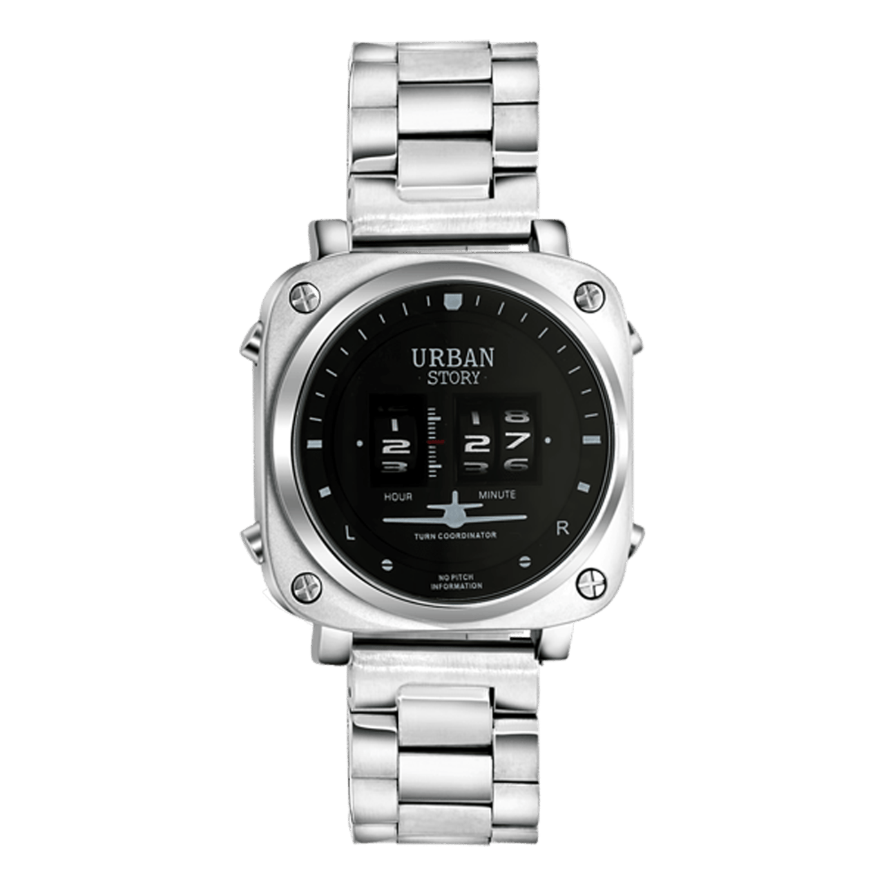 Urban Story horloge met stalen band