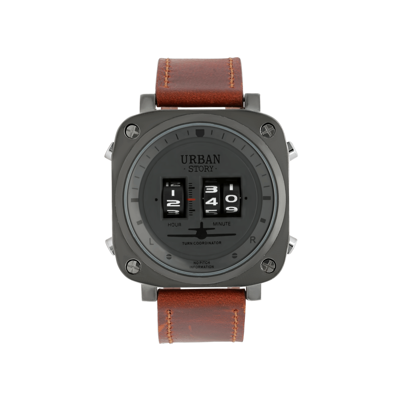 Urban Story horloge met leren band