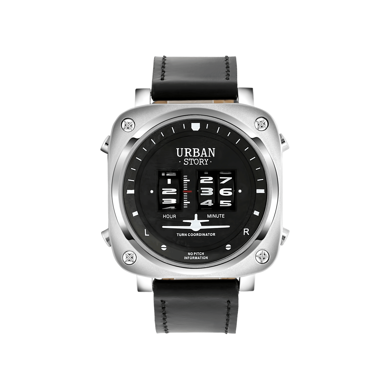 Urban Story horloge met leren band