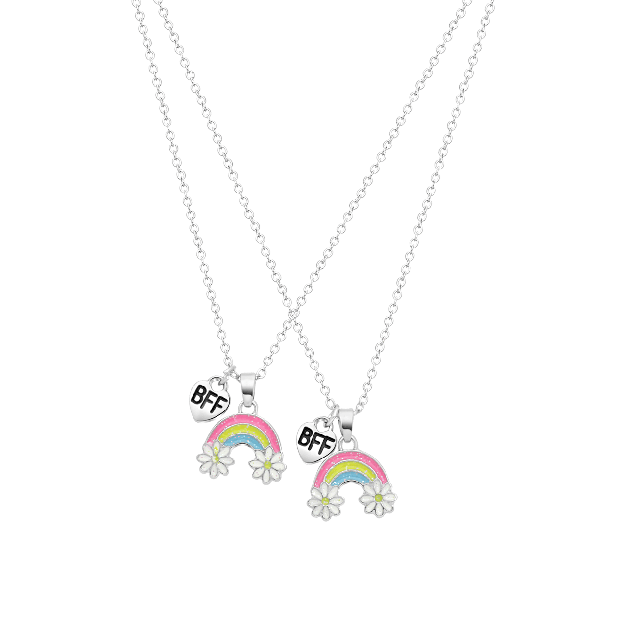 Bijoux zilverkleurige kinderketting set met hanger