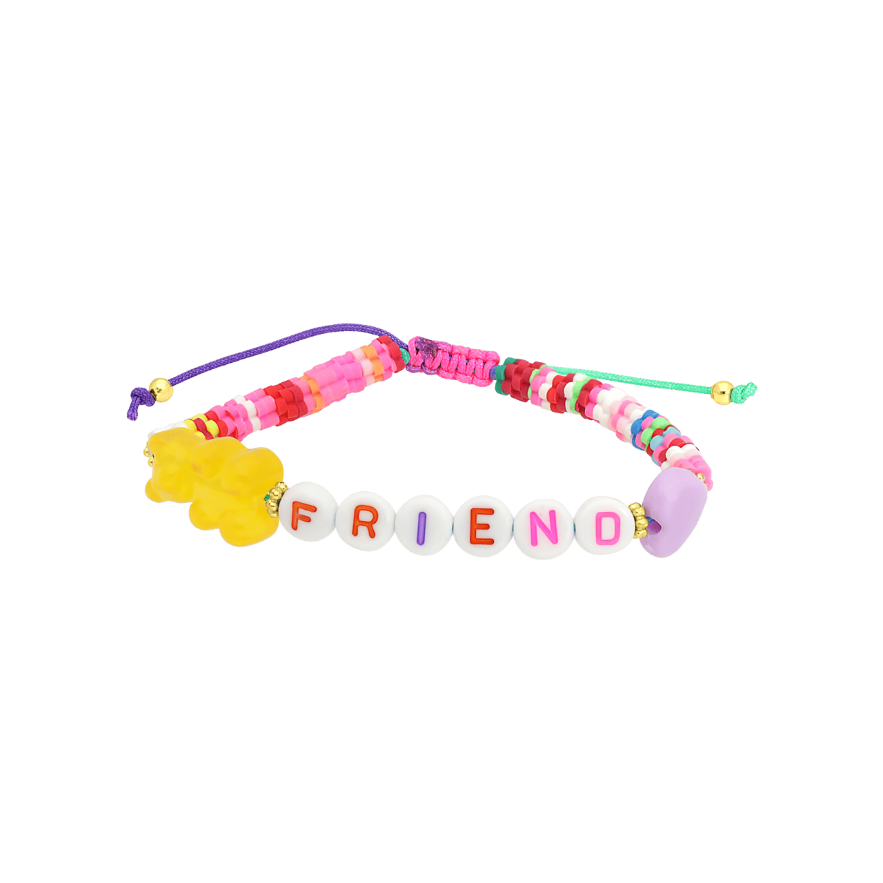 Bijoux armband met gele beer
