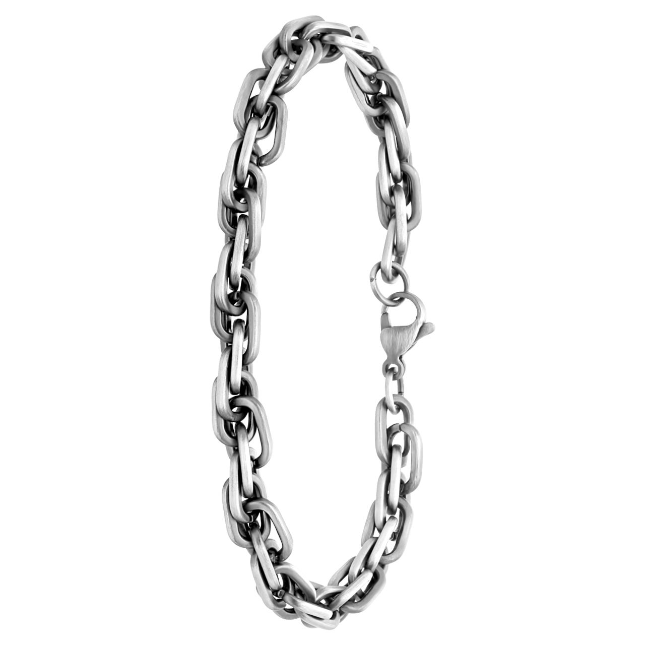 Gerecycled stainless steel herenarmband schakel antique finish