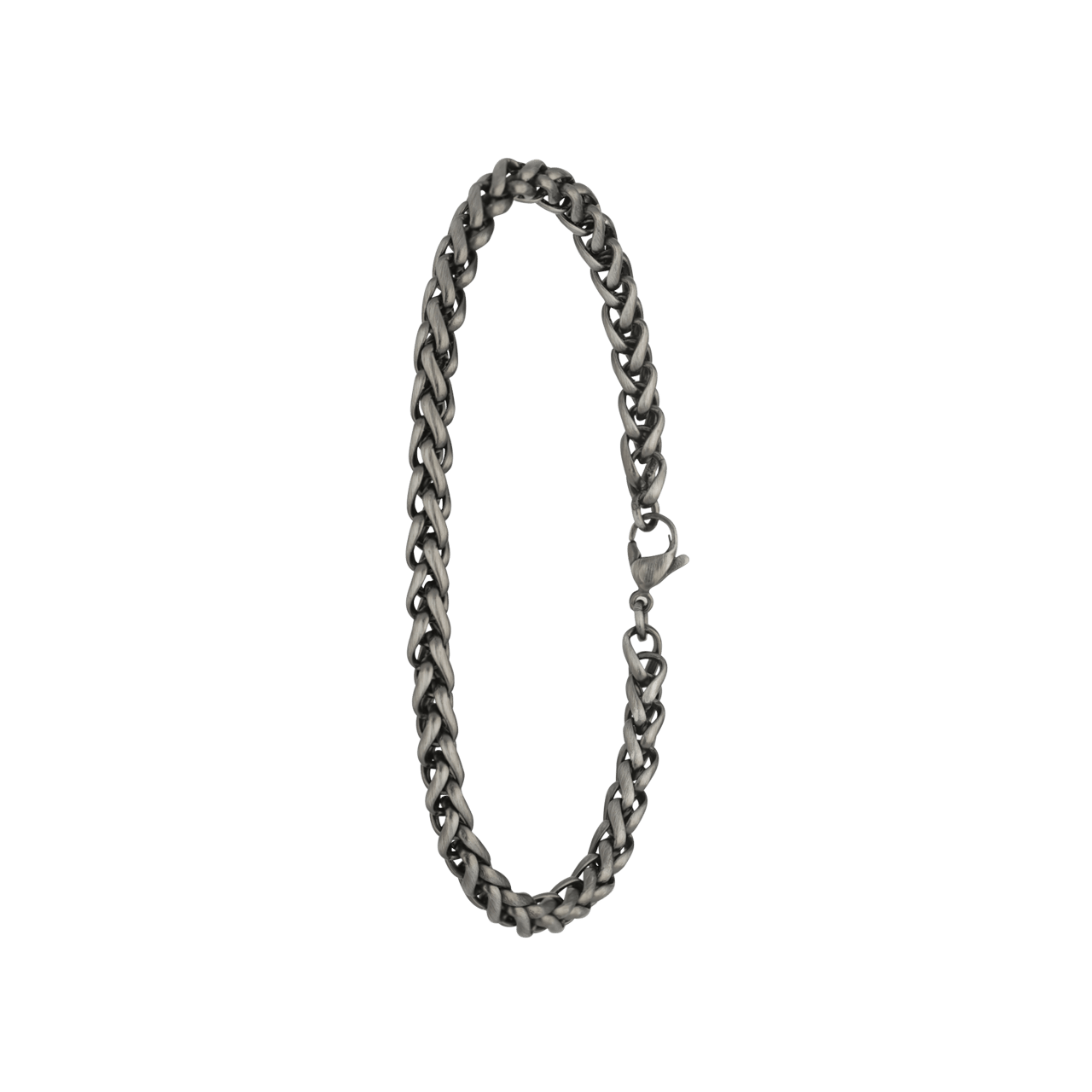 Gerecycled stainless steel herenarmband spiga antique finish