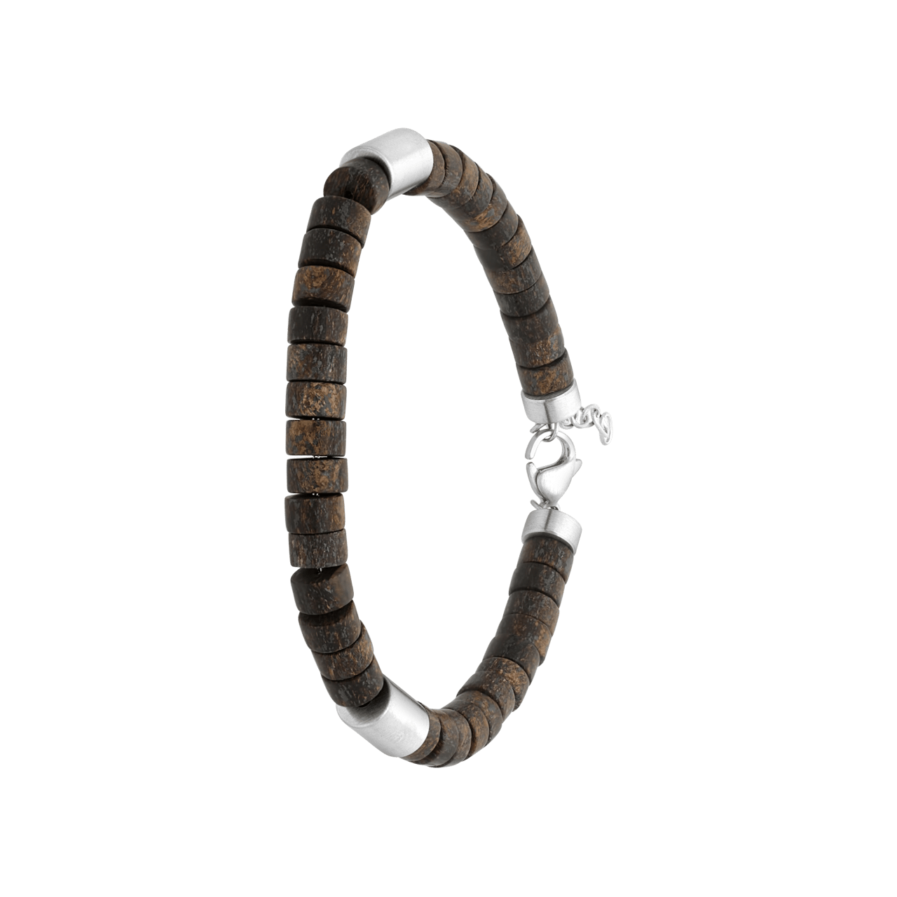 Herrenarmband, Edelstahl, Naturstein, Bronzit