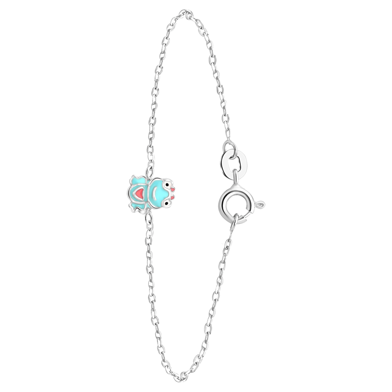 Armband, 925 Silber, Emaille, Frosch