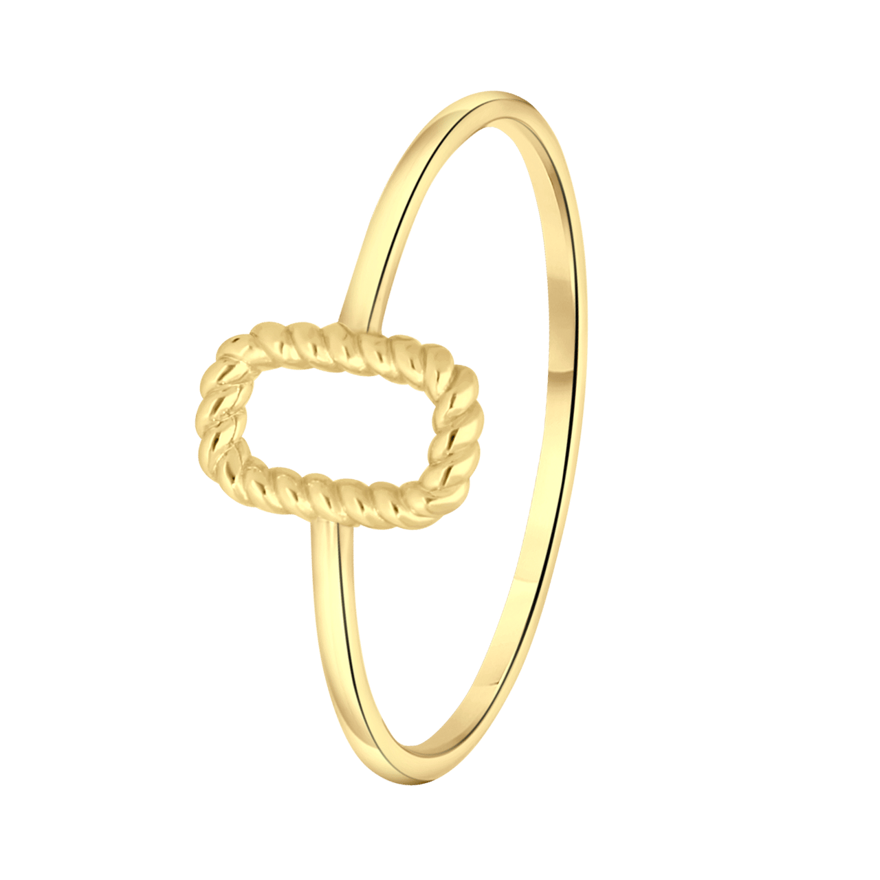Ring, 925 Silber, vergoldet, Twisted