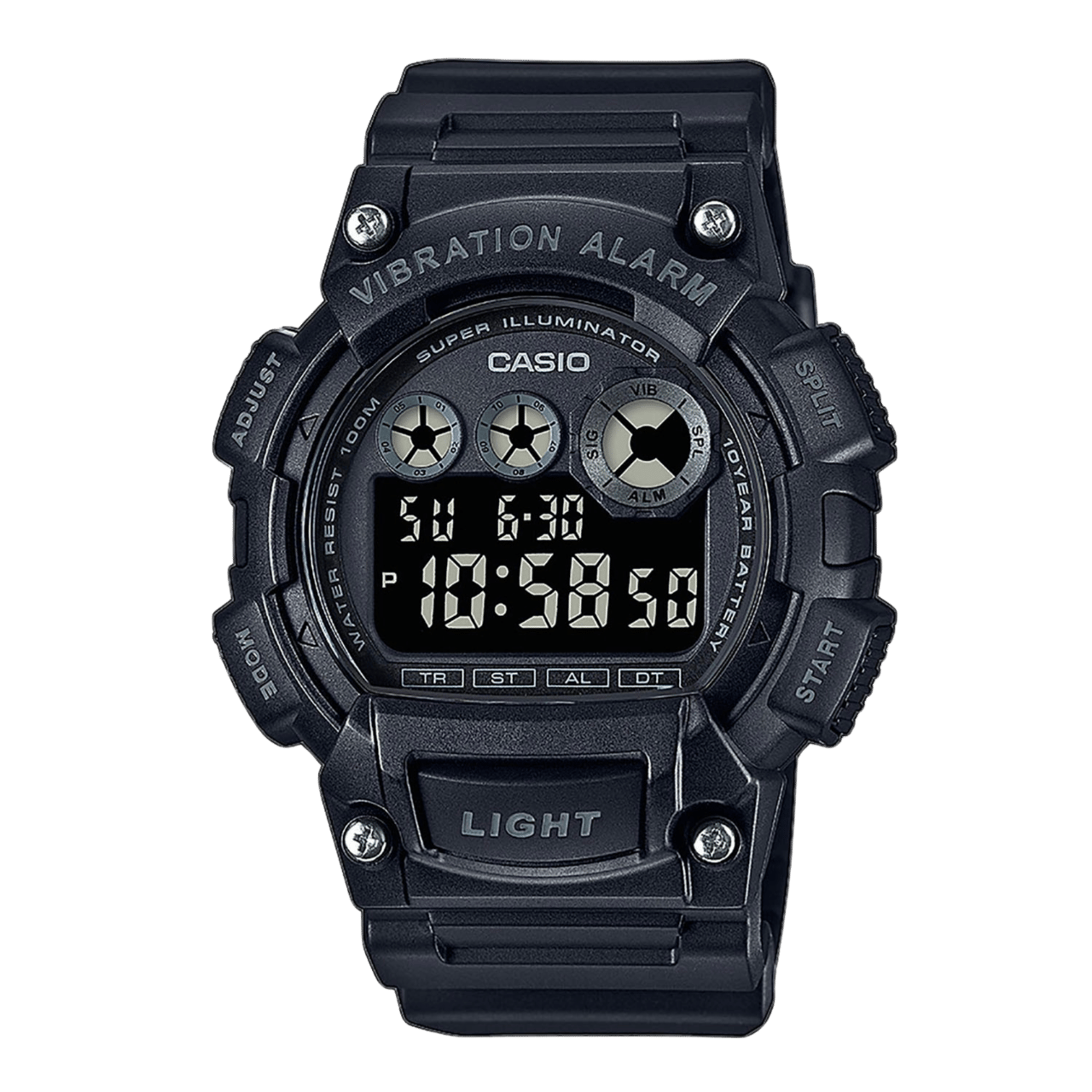 Casio Digitaal Heren Horloge Zwart W-735H-1BVEF