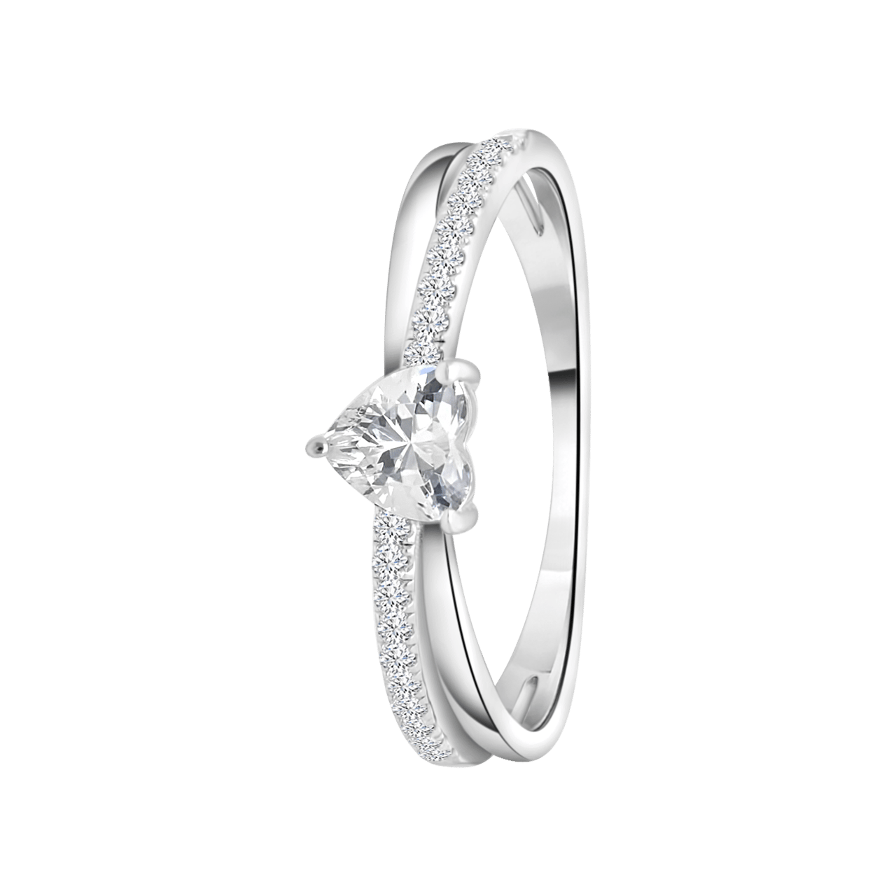 Zilveren ring met zirkonia