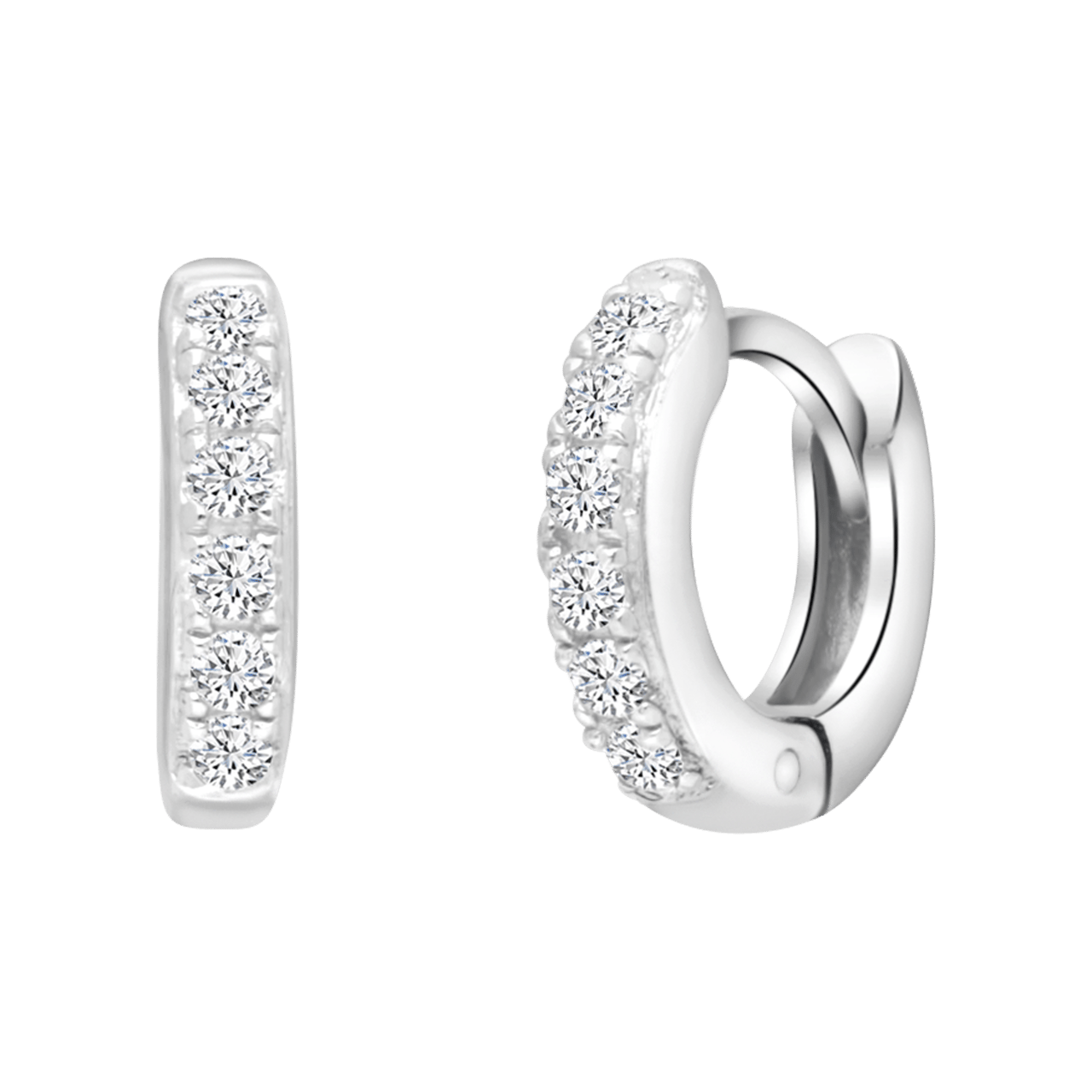 Ohrringe, 925 Silber, Zirkonia