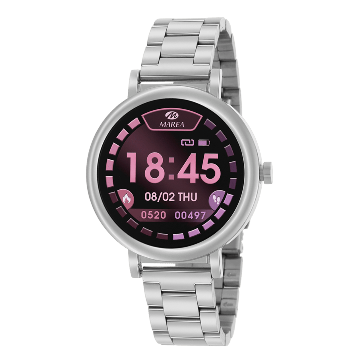 Marea Smartwatch Digitaal Dames Horloge Zilverkleurig B61002/1