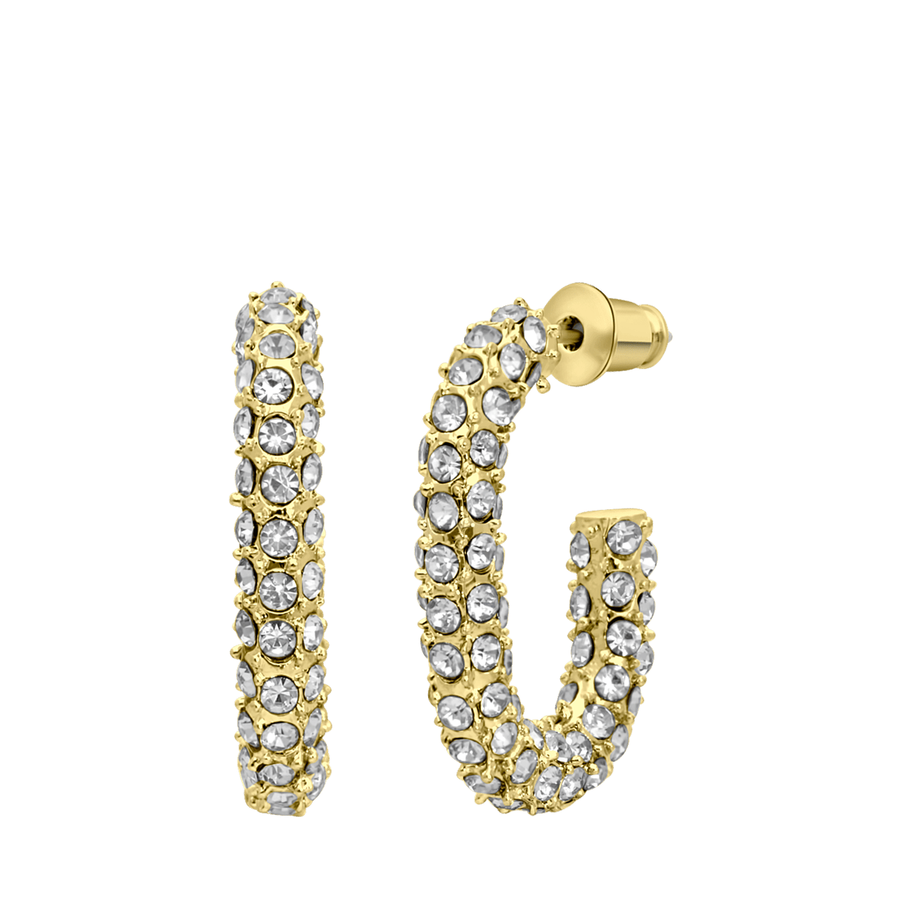 Goudkleurige bijoux oorbellen met steentjes