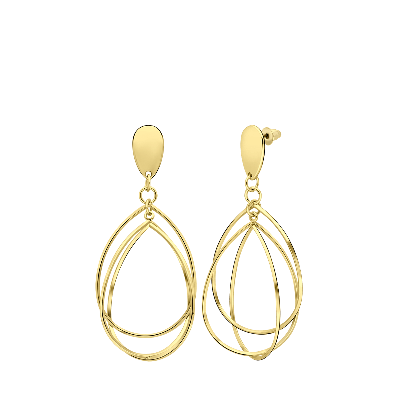 Goudkleurige bijoux oorbellen ovaal