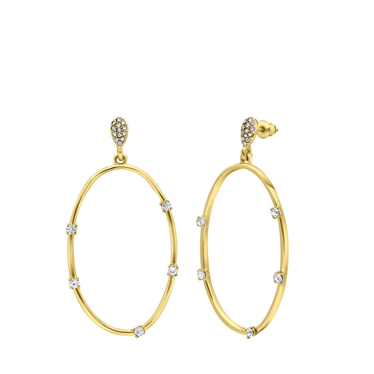 Goudkleurige bijoux oorbellen ovaal