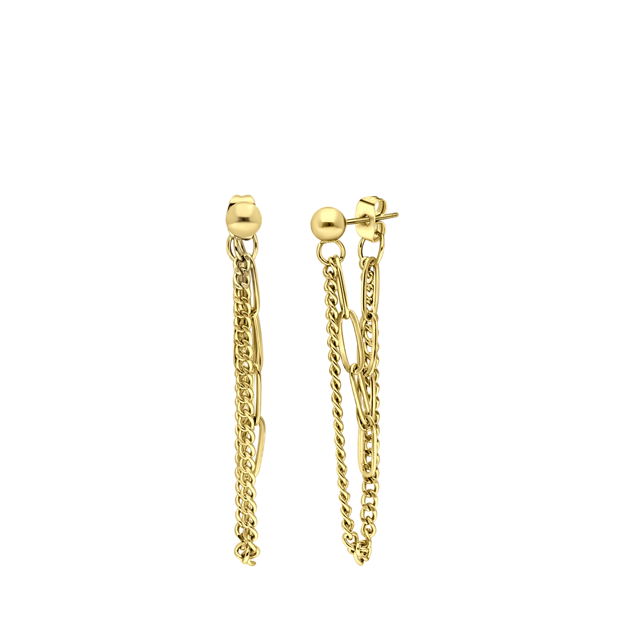 Goudkleurige bijoux oorbellen