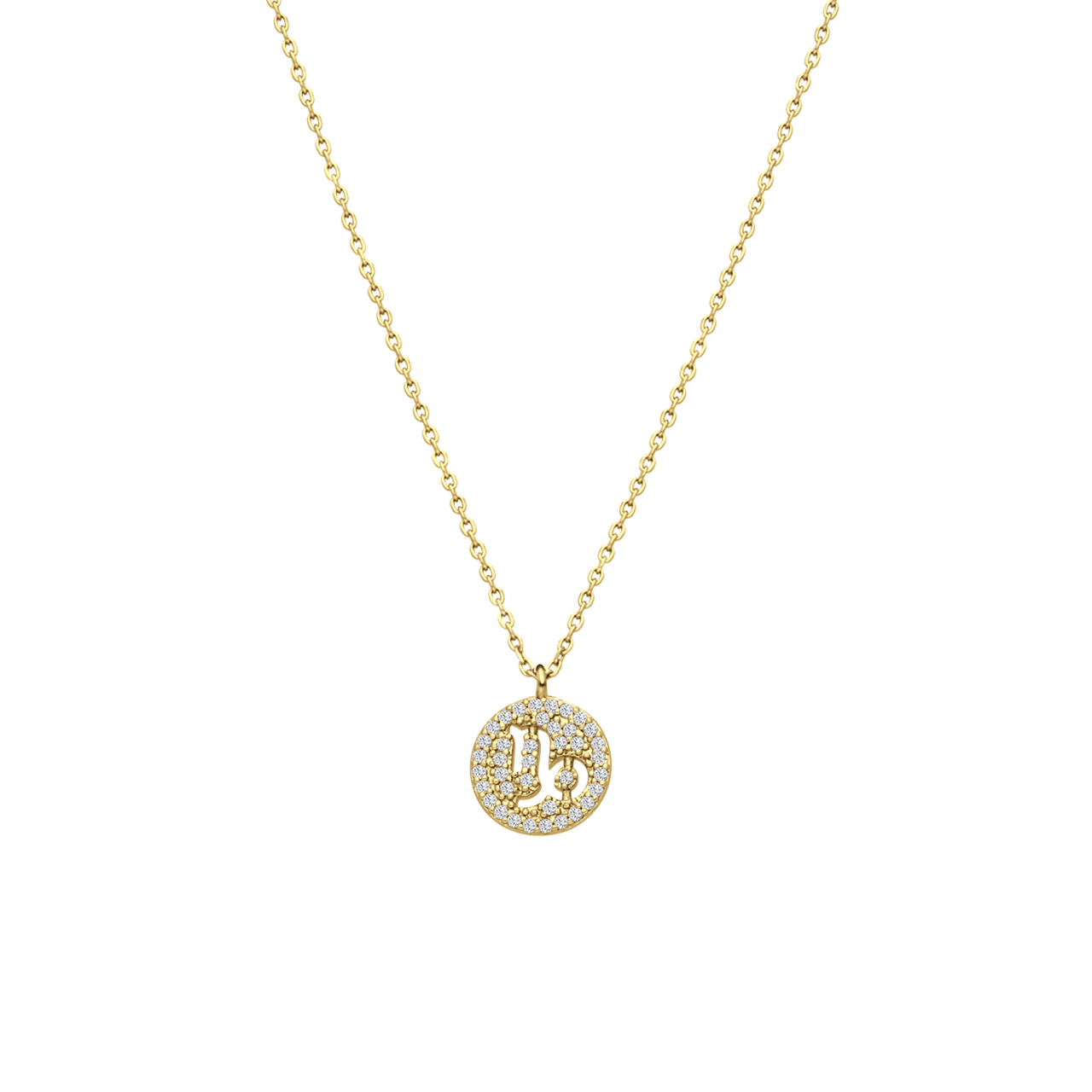 Bijoux goudkleurige ketting met hanger sterrenbeeld Steenbok voor dames