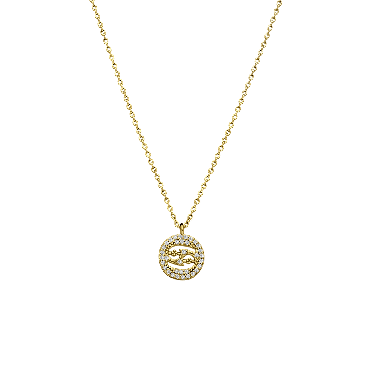 Goldfarbene Bijoux-Halskette Krebs