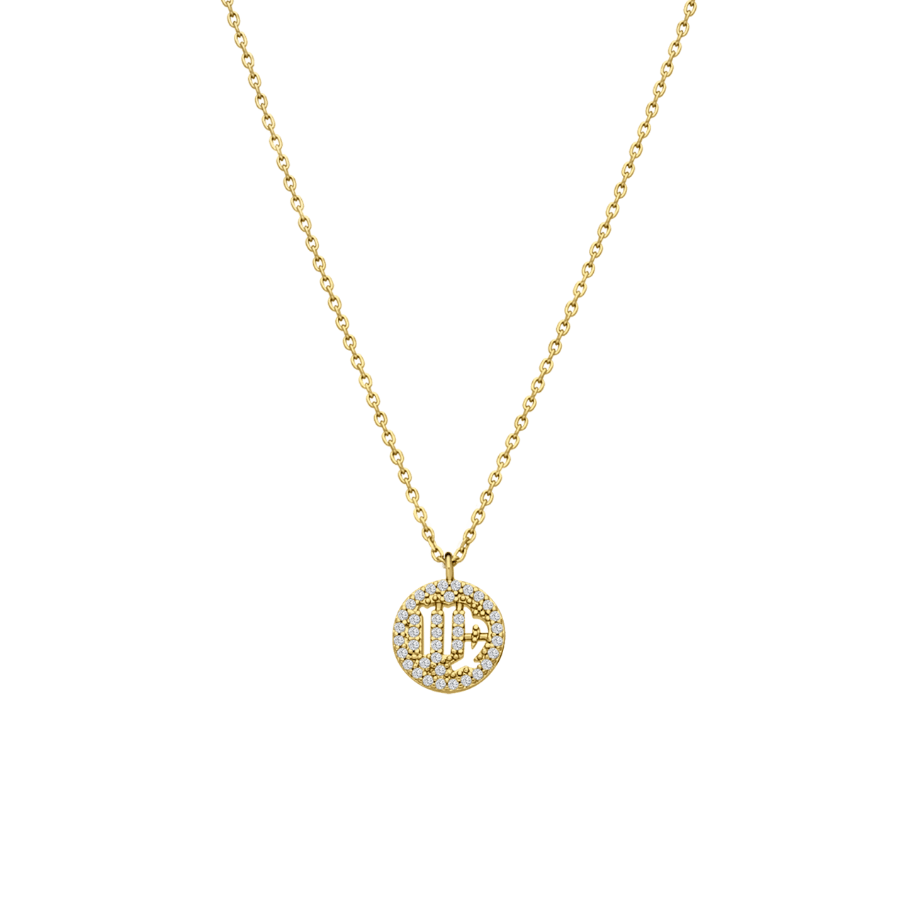Goudkleurige bijoux ketting maagd