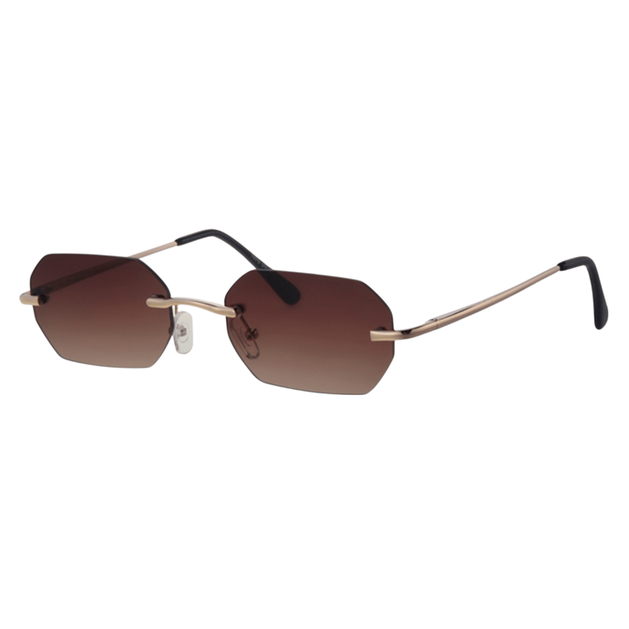 Sonnenbrille mit goldfarbenem Gestell