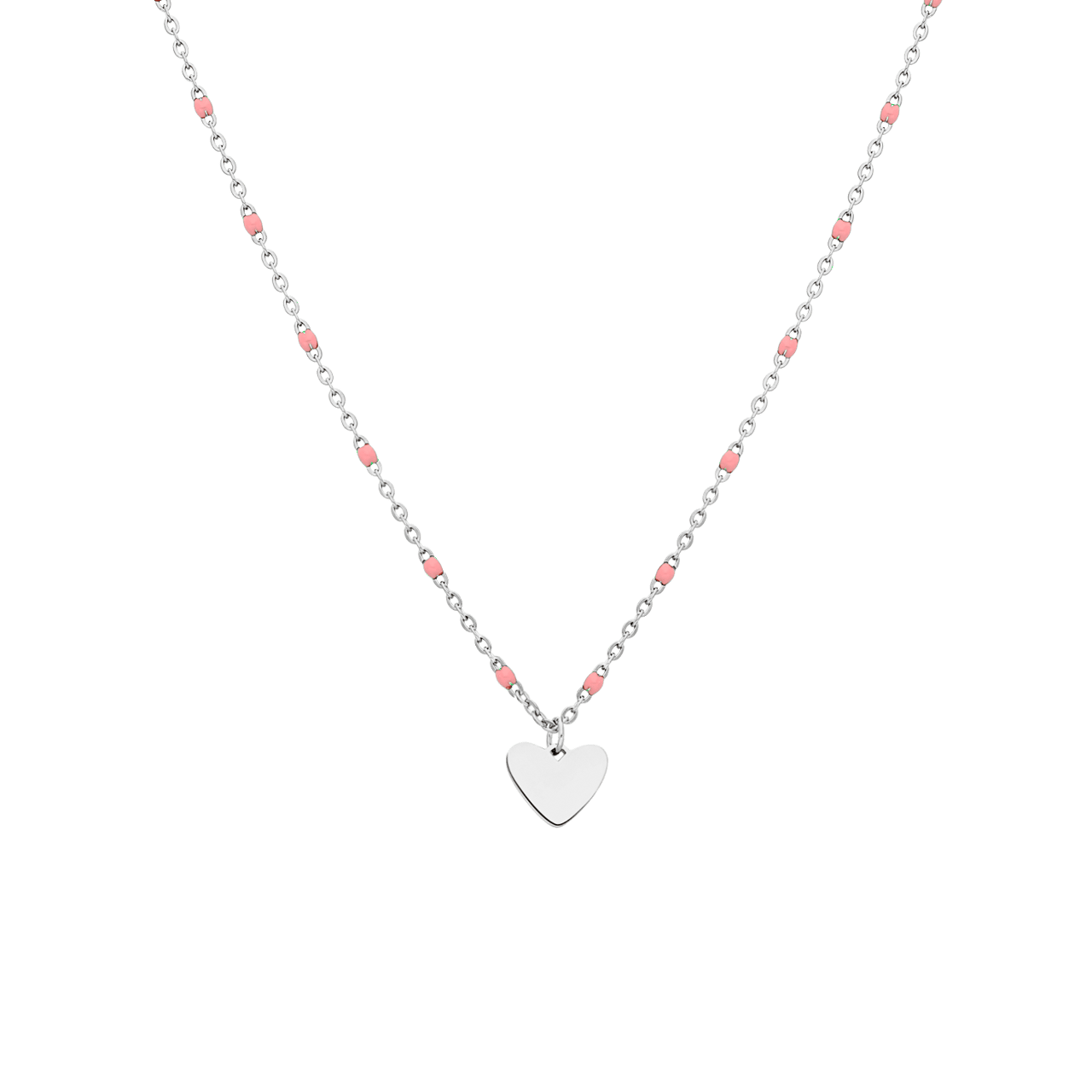 Stainless steel ketting met hanger hart