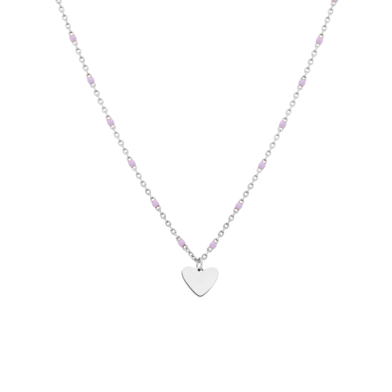 Stainless steel ketting met hanger hart