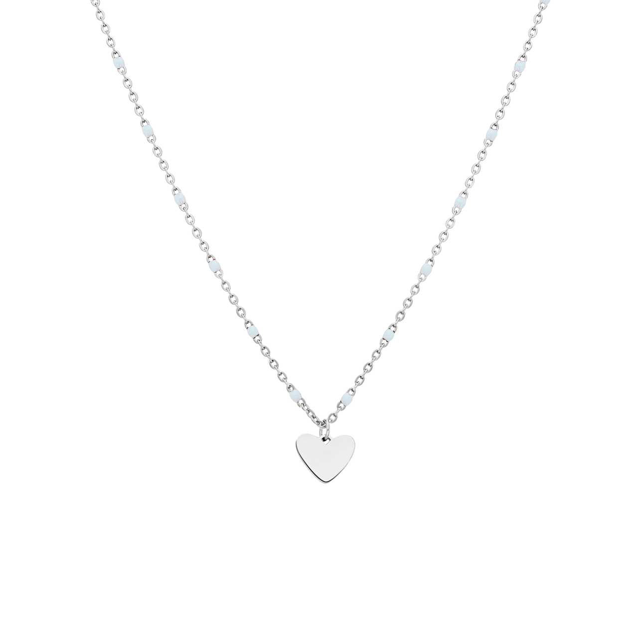Stainless steel ketting met hanger hart