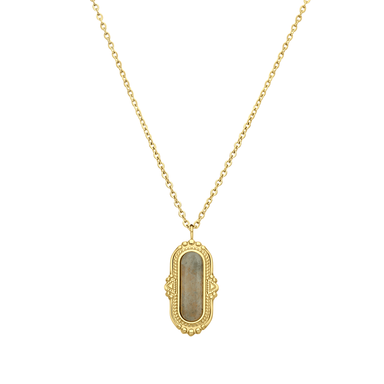 Stainless steel goldplated fantasiearmband munt met zwart emaille voor dames