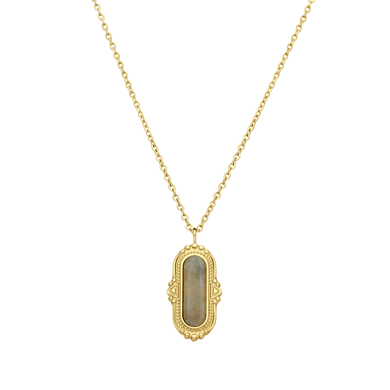 Stalen goldplated fantasiearmband munt met zwart emaille voor dames