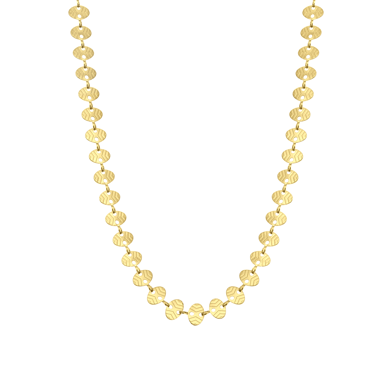Stainless steel goldplated ketting met ovale schakel