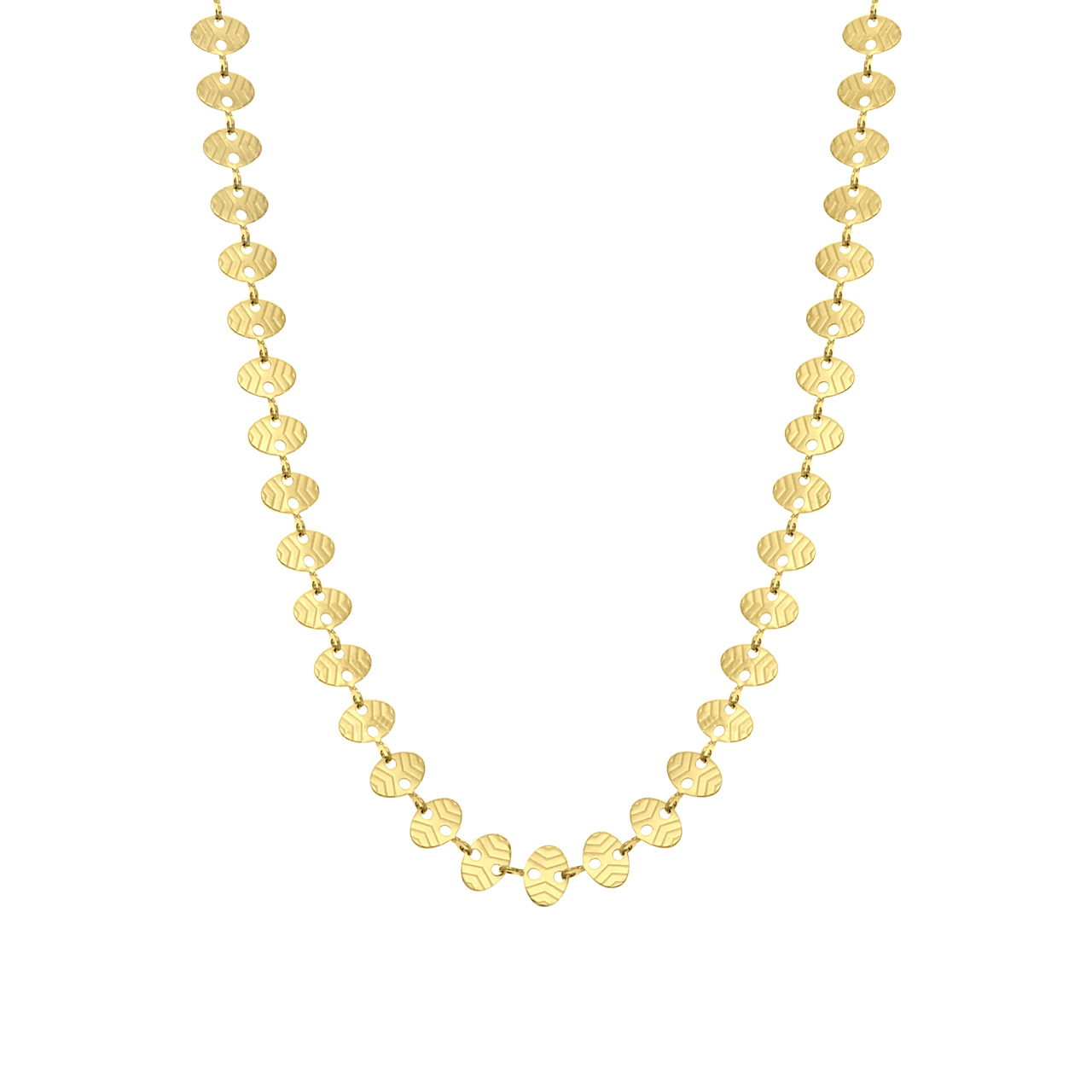 Stalen goldplated ketting met ovale schakel