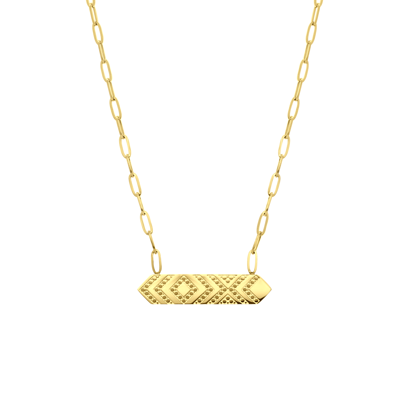 Stalen goldplated ketting met hanger voor dames